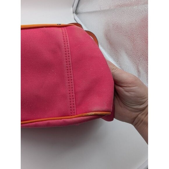 Coach Bonnie Cashin Tote Bag 13379 Canvas Leather Madison Ave Fuchsia Orange - Picture 14 of 16
